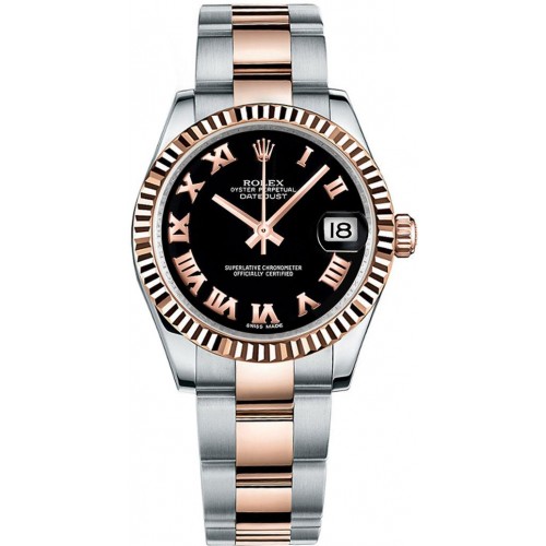 Rolex Datejust 31 Black Roman Numeral Oyster Bracelet Watch 178271-BLKRO Rolex Datejust 31 Black Roman Numeral Oyster Bracelet Watch 178271-BLKRO