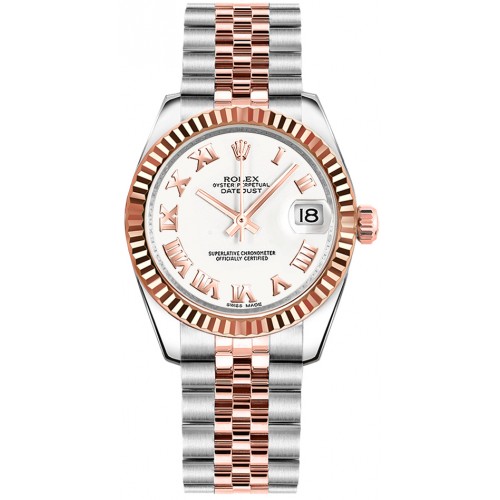 Rolex Datejust 31 White Roman Numeral Dial Watch 178271-WHTRJ