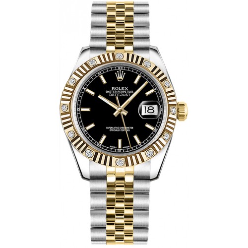 Rolex Datejust 31 Black Dial Jubilee Bracelet Watch 178313-BLKSJ Rolex Datejust 31 Black Dial Jubilee Bracelet Watch 178313-BLKSJ