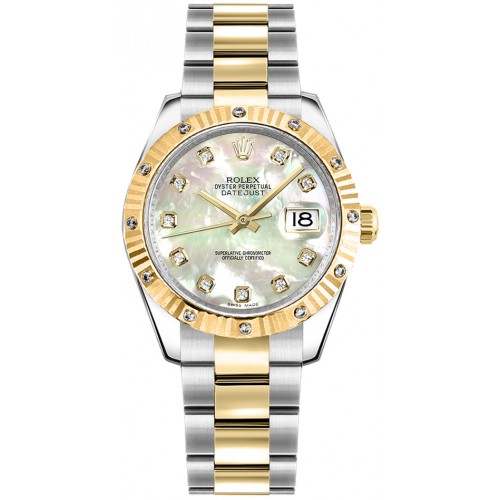 Rolex Datejust 31 Mother of Pearl Diamond Oyster Bracelet Watch 178313-MOPDO