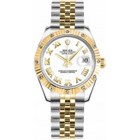 Rolex Datejust 31 White Roman Numeral Jubilee Bracelet Watch 178313-WHTRJ