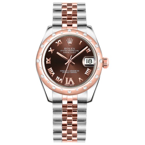 Rolex Datejust 31 Automatic Solid Rose Gold & Steel Watch 178341-CHORDRJ Rolex Datejust 31 Automatic Solid Rose Gold & Steel Watch 178341-CHORDRJ