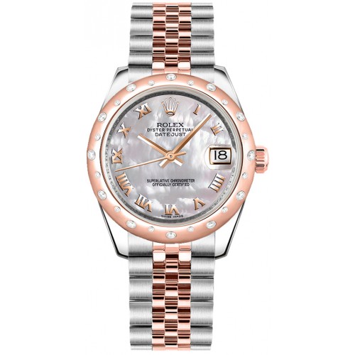 Rolex Datejust 31 Mother of Pearl Dial Rose Gold & Steel Watch 178341-MOPRJ