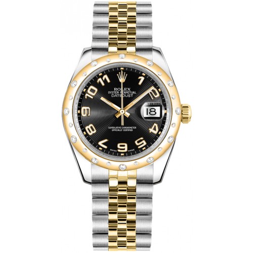 Rolex Datejust 31 Black Dial Gold & Steel Watch 178343-BLKCAJ Rolex Datejust 31 Black Dial Gold & Steel Watch 178343-BLKCAJ