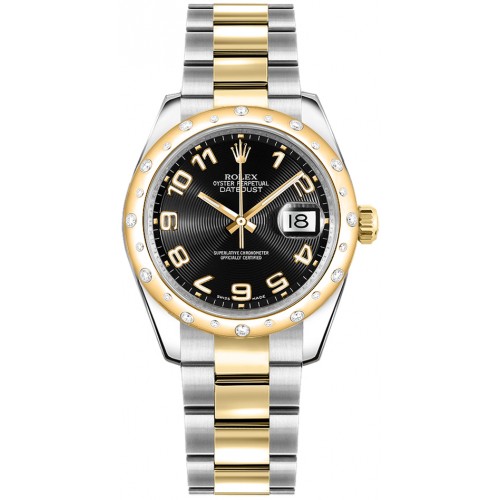 Rolex Datejust 31 Yellow Gold & Steel Watch 178343-BLKCAO