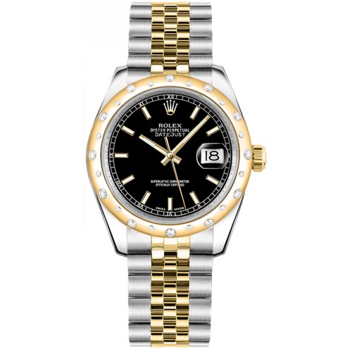Rolex Datejust 31 Black Dial Gold & Steel Women's Watch 178343-BLKSJ Rolex Datejust 31 Black Dial Gold & Steel Women's Watch 178343-BLKSJ