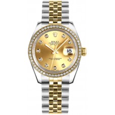 Rolex Datejust 31 Diamond Gold & Steel Champagne Dial Watch 178383-CHPDJ Rolex Datejust 31 Diamond Gold & Steel Champagne Dial Watch 178383-CHPDJ