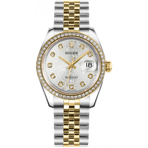 Rolex Datejust 31 Silver Jubilee Diamond Ladies Watch 178383-SLVJDJ