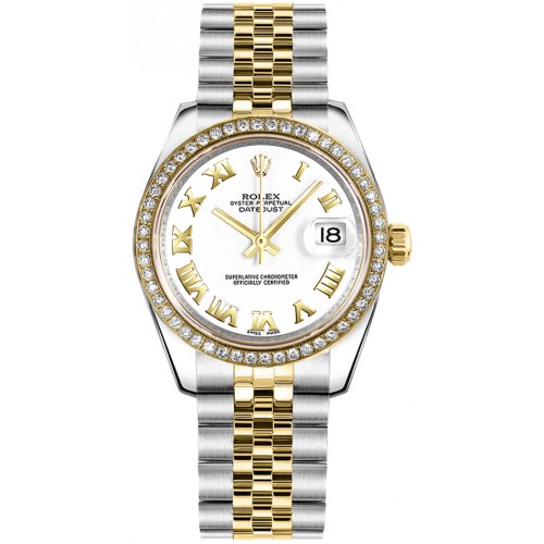 Rolex Datejust 31 White Roman Numeral Dial Watch 178383-WHTRJ