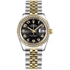 Rolex Datejust 31 Black Dial Yellow Gold & Steel Watch 178383-BLKCAJ Rolex Datejust 31 Black Dial Yellow Gold & Steel Watch 178383-BLKCAJ
