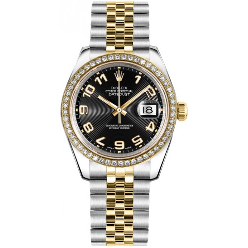 Rolex Datejust 31 Black Dial Yellow Gold & Steel Watch 178383-BLKCAJ Rolex Datejust 31 Black Dial Yellow Gold & Steel Watch 178383-BLKCAJ