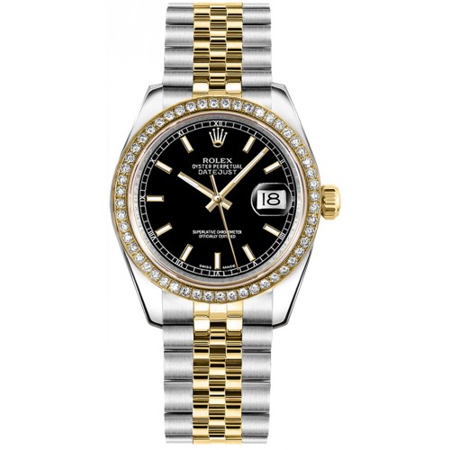 Rolex Datejust 31 Black Dial Jubilee Bracelet Watch 178383-BLKSJ Rolex Datejust 31 Black Dial Jubilee Bracelet Watch 178383-BLKSJ