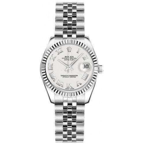Rolex Lady-Datejust 26 White Roman Numeral Dial Watch 179174-WHTRJ Rolex Lady-Datejust 26 White Roman Numeral Dial Watch 179174-WHTRJ