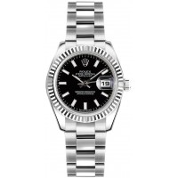 Rolex Lady-Datejust 26 Black Dial Oyster Bracelet Watch 179174-BLKSO Rolex Lady-Datejust 26 Black Dial Oyster Bracelet Watch 179174-BLKSO