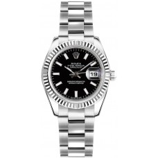 Rolex Lady-Datejust 26 Black Dial Oyster Bracelet Watch 179174-BLKSO Rolex Lady-Datejust 26 Black Dial Oyster Bracelet Watch 179174-BLKSO