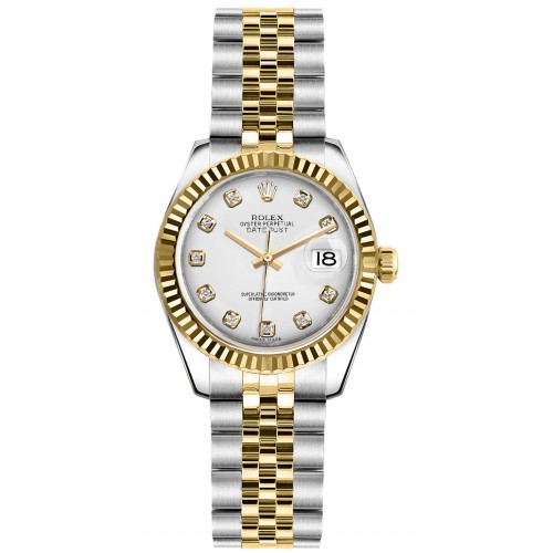 Rolex Lady-Datejust 26 White Diamond Jubilee Bracelet Watch Rolex Lady-Datejust 26 White Diamond Jubilee Bracelet Watch