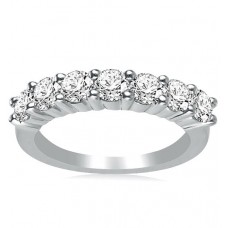1.00 ct Ladies Round Cut Diamond Wedding Band in 14 kt White Gold 1.00 ct Ladies Round Cut Diamond Wedding Band in 14 kt White Gold