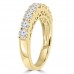 1.20 ct Round Cut Diamond Wedding Band Ring in Prong Setting In Yellow Gold