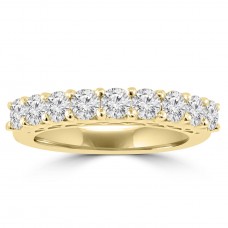 1.20 ct Round Cut Diamond Wedding Band Ring in Prong Setting In Yellow Gold 1.20 ct Round Cut Diamond Wedding Band Ring in Prong Setting In Yellow Gold