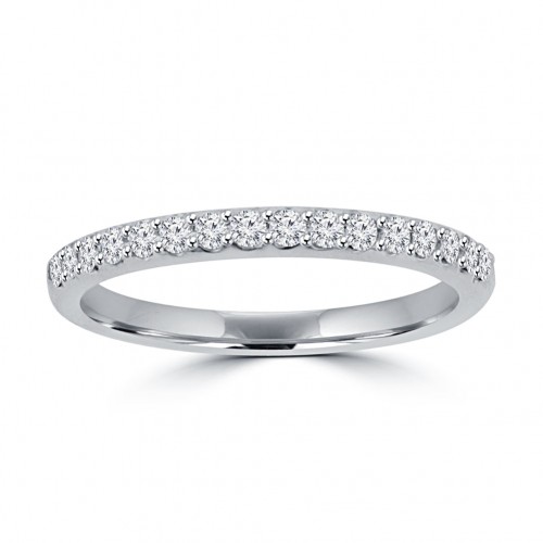 0.35 ct Ladies Round Cut Diamond Wedding Band in 14 kt White Gold 0.35 ct Ladies Round Cut Diamond Wedding Band in 14 kt White Gold