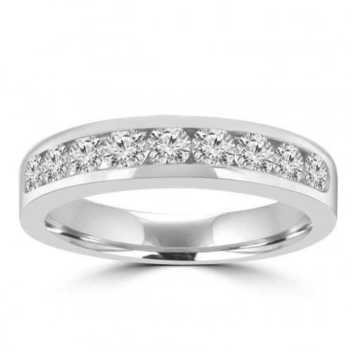 0.75 ct Ladies Round Cut Diamond Wedding Band In White Gold 0.75 ct Ladies Round Cut Diamond Wedding Band In White Gold