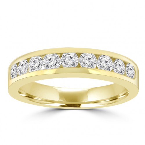 0.75 ct Ladies Round Cut Diamond Wedding Band In Yellow Gold 0.75 ct Ladies Round Cut Diamond Wedding Band In Yellow Gold