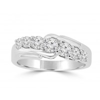1.15 ct Round Cut Diamond Wedding Band Ring in Prong Setting 1.15 ct Round Cut Diamond Wedding Band Ring in Prong Setting