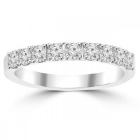 0.72ct Ladies Round Cut Diamond Wedding Band in 14 kt White Gold 0.72ct Ladies Round Cut Diamond Wedding Band in 14 kt White Gold