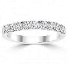 0.72ct Ladies Round Cut Diamond Wedding Band in 14 kt White Gold 0.72ct Ladies Round Cut Diamond Wedding Band in 14 kt White Gold