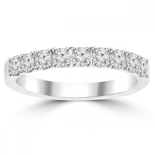 0.72ct Ladies Round Cut Diamond Wedding Band in 14 kt White Gold 0.72ct Ladies Round Cut Diamond Wedding Band in 14 kt White Gold