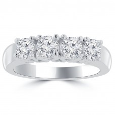 1.00 ct Round Cut Diamond Wedding Band Ring in Prong Setting 1.00 ct Round Cut Diamond Wedding Band Ring in Prong Setting