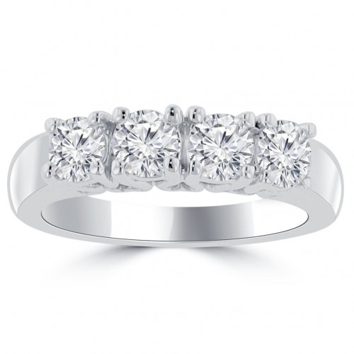 1.00 ct Round Cut Diamond Wedding Band Ring in Prong Setting 1.00 ct Round Cut Diamond Wedding Band Ring in Prong Setting