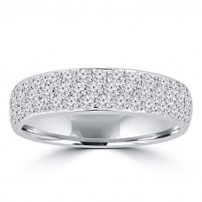1.55 ct Ladies Round Cut Diamond Wedding Band Ring in 14 kt White Gold 1.55 ct Ladies Round Cut Diamond Wedding Band Ring in 14 kt White Gold