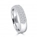 1.55 ct Ladies Round Cut Diamond Wedding Band Ring in 14 kt White Gold