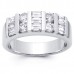 2.00 ct Baguette and Round Cut Diamond Wedding Band Ring