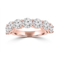 2.10 ct Ladies Round Cut Diamond Wedding Band Ring in 14 kt Rose Gold 2.10 ct Ladies Round Cut Diamond Wedding Band Ring in 14 kt Rose Gold