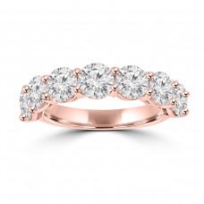 2.10 ct Ladies Round Cut Diamond Wedding Band Ring in 14 kt Rose Gold 2.10 ct Ladies Round Cut Diamond Wedding Band Ring in 14 kt Rose Gold