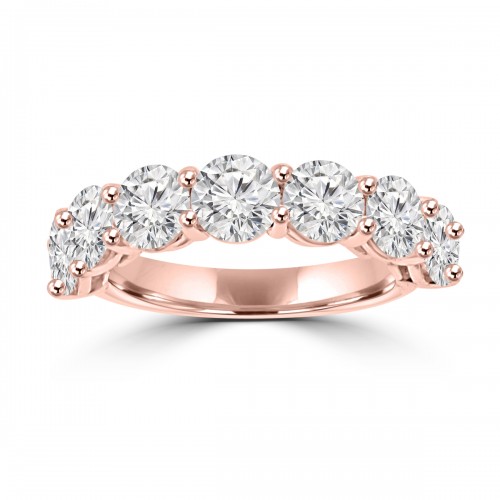 2.10 ct Ladies Round Cut Diamond Wedding Band Ring in 14 kt Rose Gold 2.10 ct Ladies Round Cut Diamond Wedding Band Ring in 14 kt Rose Gold