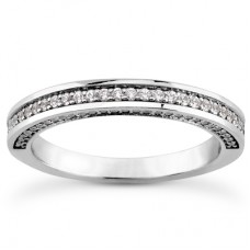 0.65 ct Ladies Round Cut Diamond Wedding Band With Diamonds on The Side 0.65 ct Ladies Round Cut Diamond Wedding Band With Diamonds on The Side