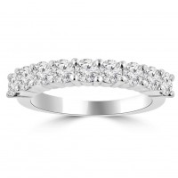 1.00 ct Ladies Round Cut Diamond Wedding Band in 14 kt White Gold 1.00 ct Ladies Round Cut Diamond Wedding Band in 14 kt White Gold