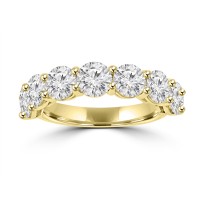 2.10 ct Ladies Round Cut Diamond Wedding Band Ring in 14 kt Yellow Gold 2.10 ct Ladies Round Cut Diamond Wedding Band Ring in 14 kt Yellow Gold