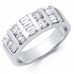 2.00 ct Baguette and Round Cut Diamond Wedding Band Ring