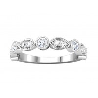 0.50 ct Ladies Round Cut Diamond Wedding Band Ring Marques Look Setting 0.50 ct Ladies Round Cut Diamond Wedding Band Ring Marques Look Setting