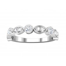 0.50 ct Ladies Round Cut Diamond Wedding Band Ring Marques Look Setting 0.50 ct Ladies Round Cut Diamond Wedding Band Ring Marques Look Setting