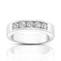 0.50 ct Round Cut Diamond Wedding Band Ring in Channel Setting 0.50 ct Round Cut Diamond Wedding Band Ring in Channel Setting