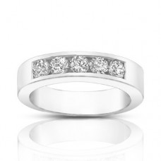 0.50 ct Round Cut Diamond Wedding Band Ring in Channel Setting 0.50 ct Round Cut Diamond Wedding Band Ring in Channel Setting