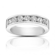 1.25 Ct Round Cut Diamond Wedding Band Ring In Channel Setting 1.25 Ct Round Cut Diamond Wedding Band Ring In Channel Setting