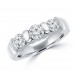 1.15 ct Round Cut Diamond Wedding Band Ring in 14 kt White Gold