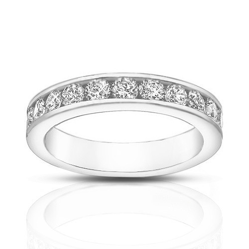 1.00 ct Round Cut Diamond Wedding Band Ring in Channel Setting 1.00 ct Round Cut Diamond Wedding Band Ring in Channel Setting