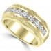 0.75 ct Men's Round Cut Diamond Wedding Band Ring in Channel Setting